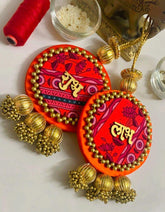 Fabric Print Shubh Labh Wall Hanging